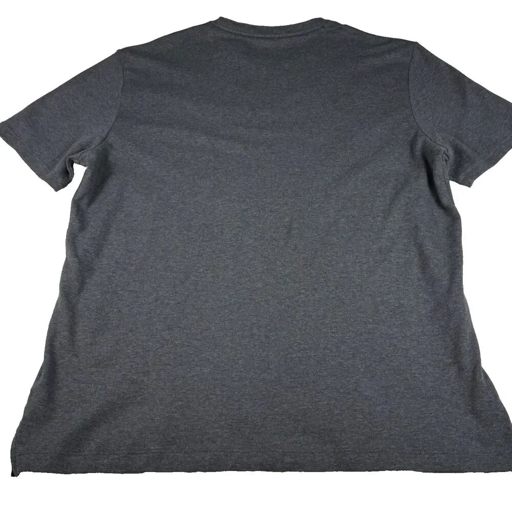 Banana Republic Men's L Luxe Touch Performance Tee 100% Cotton Gray Knit Logo